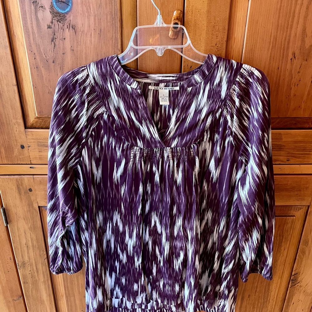 Lucky Brand 3/4 Sleeved Top
